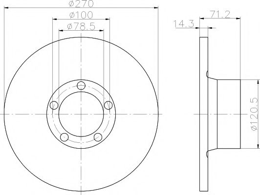 Тормозной диск HELLA PAGID 8DD 355 100-291