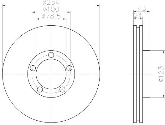 Тормозной диск HELLA PAGID 8DD 355 105-631