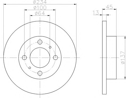 Тормозной диск HELLA PAGID 8DD 355 105-761