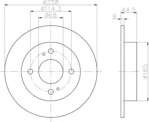 Тормозной диск HELLA PAGID 8DD 355 105-171