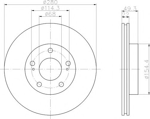 Тормозной диск HELLA PAGID 8DD 355 103-991