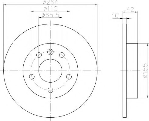 Тормозной диск HELLA PAGID 8DD 355 106-111