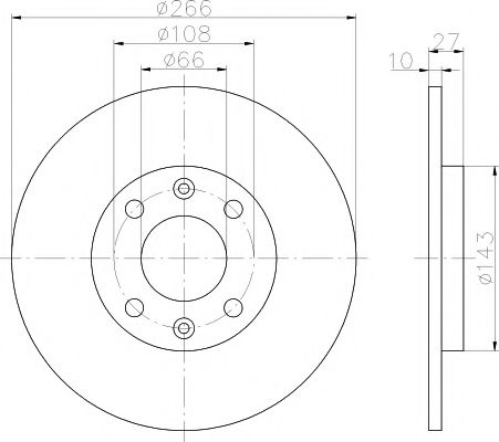 Тормозной диск HELLA PAGID 8DD 355 100-851