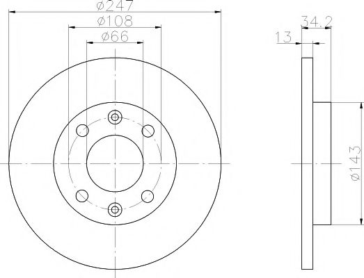 Тормозной диск HELLA PAGID 8DD 355 106-191