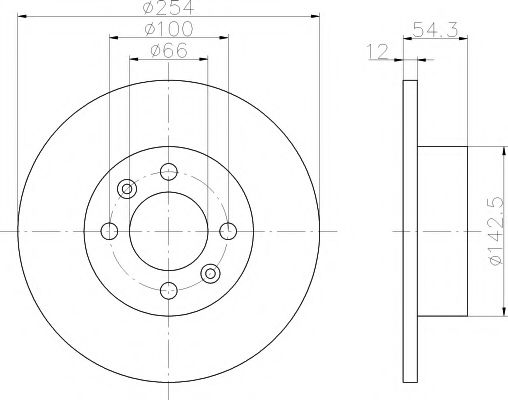 Тормозной диск HELLA PAGID 8DD 355 102-271