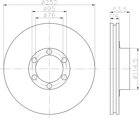 Тормозной диск HELLA PAGID 8DD 355 100-331