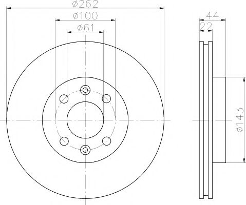 Тормозной диск HELLA PAGID 8DD 355 103-491
