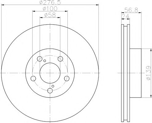 Тормозной диск HELLA PAGID 8DD 355 118-101