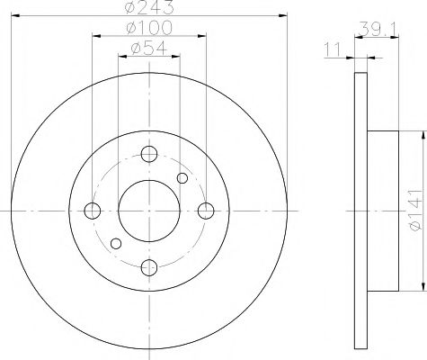 Тормозной диск HELLA PAGID 8DD 355 101-441