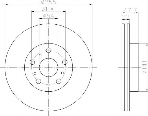 Тормозной диск HELLA PAGID 8DD 355 103-581