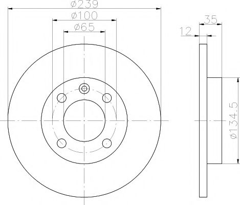 Тормозной диск HELLA PAGID 8DD 355 100-131