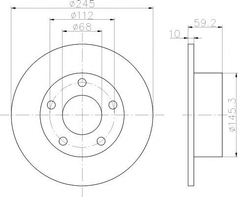 Тормозной диск HELLA PAGID 8DD 355 100-521