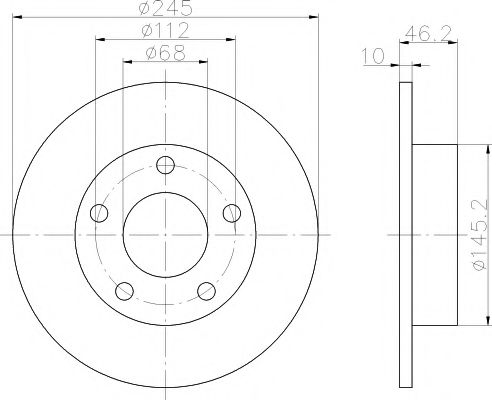 Тормозной диск HELLA PAGID 8DD 355 101-381