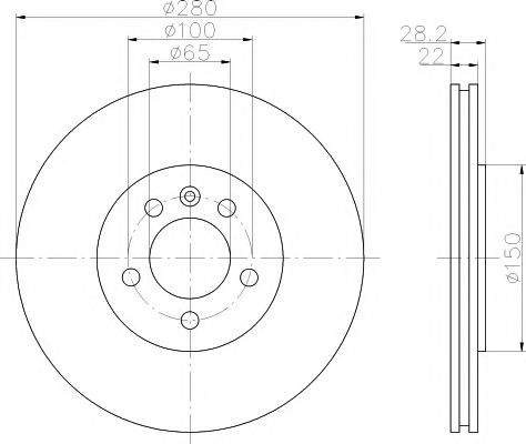 Тормозной диск HELLA PAGID 8DD 355 102-741