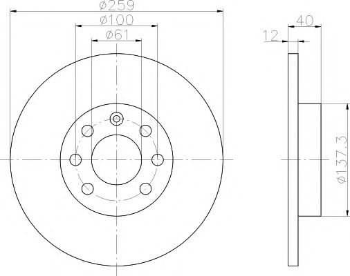 Тормозной диск HELLA PAGID 8DD 355 102-201