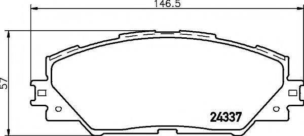 Комплект тормозных колодок, дисковый тормоз HELLA PAGID 8DB 355 006-871