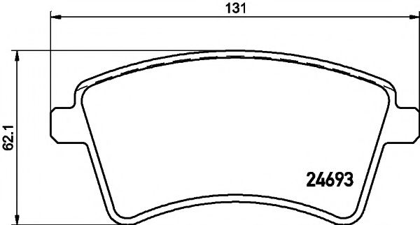 Комплект тормозных колодок, дисковый тормоз HELLA PAGID 8DB 355 013-961