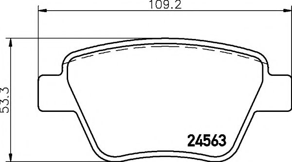 Комплект тормозных колодок, дисковый тормоз HELLA PAGID 8DB 355 014-021