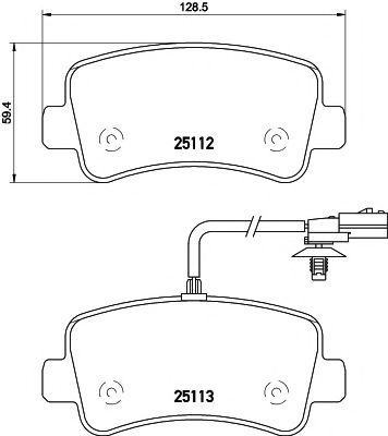 Комплект тормозных колодок, дисковый тормоз HELLA PAGID 8DB 355 015-301