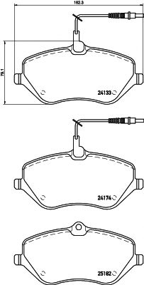 Комплект тормозных колодок, дисковый тормоз HELLA PAGID 8DB 355 015-621