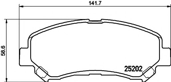 Комплект тормозных колодок, дисковый тормоз HELLA PAGID 8DB 355 015-911