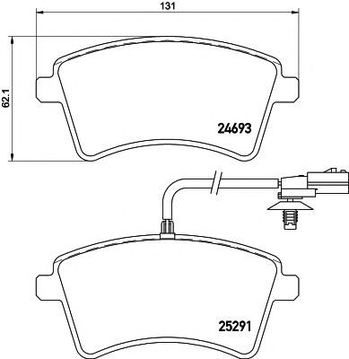 Комплект тормозных колодок, дисковый тормоз HELLA PAGID 8DB 355 016-241