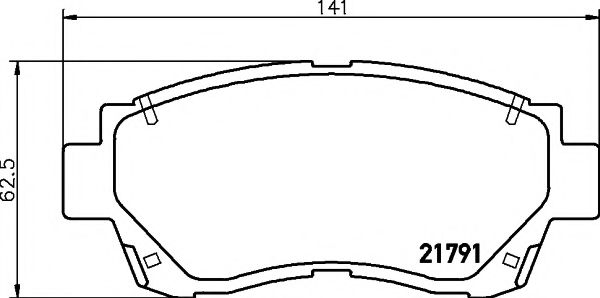 Комплект тормозных колодок, дисковый тормоз HELLA PAGID 8DB 355 016-771