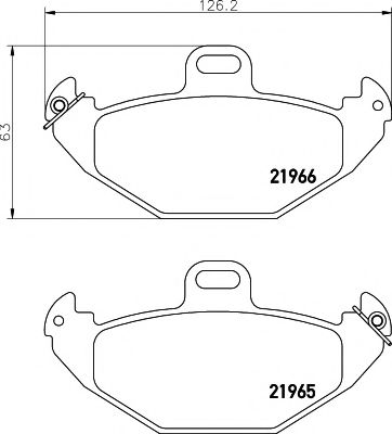 Комплект тормозных колодок, дисковый тормоз HELLA PAGID 8DB 355 019-351