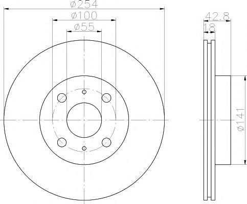 Тормозной диск HELLA PAGID 8DD 355 108-721