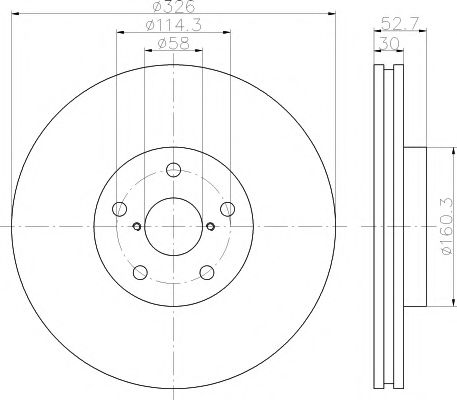 Тормозной диск HELLA PAGID 8DD 355 117-861