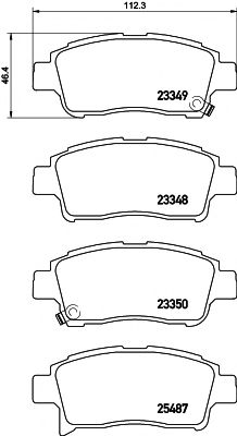 Комплект тормозных колодок, дисковый тормоз HELLA PAGID 8DB 355 019-711