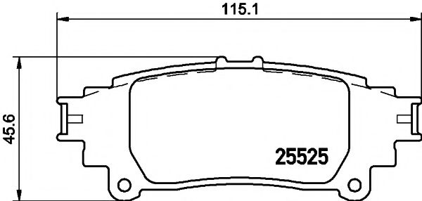 Комплект тормозных колодок, дисковый тормоз HELLA PAGID 8DB 355 020-001