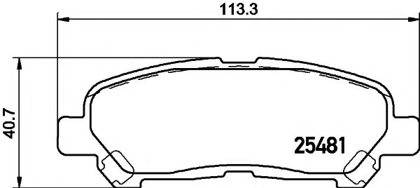 Комплект тормозных колодок, дисковый тормоз HELLA PAGID 8DB 355 020-131