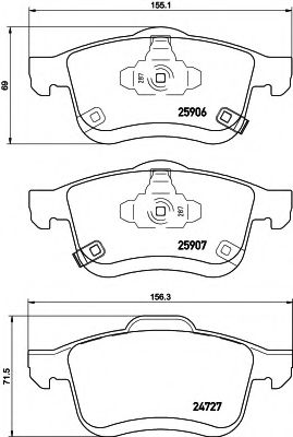 Комплект тормозных колодок, дисковый тормоз HELLA PAGID 8DB 355 021-451