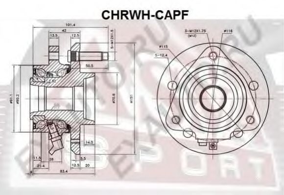 Ступица колеса ASVA CHRWH-CAPF