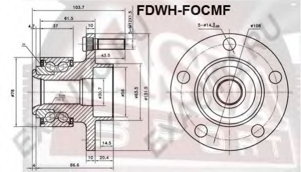 Ступица колеса ASVA FDWH-FOCMF