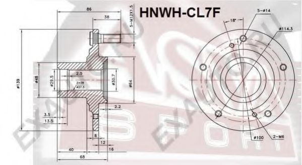 Ступица колеса ASVA HNWH-CL7F