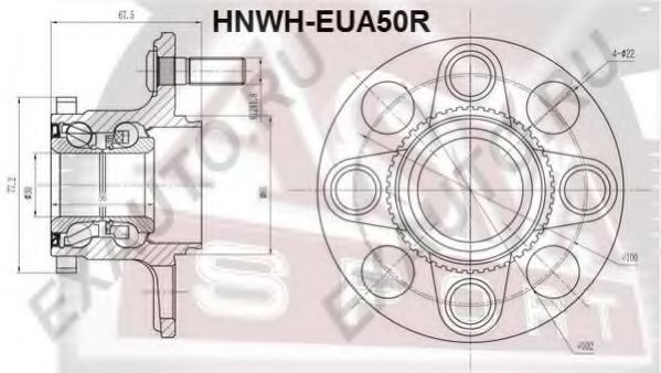 Ступица колеса ASVA HNWH-EUA50R