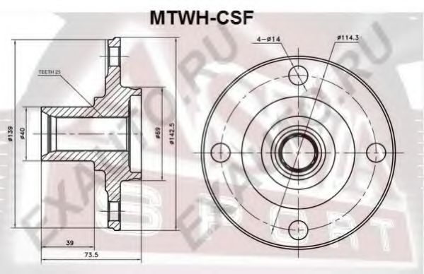 Ступица колеса ASVA MTWH-CSF