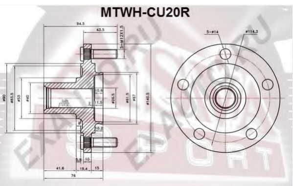 Ступица колеса ASVA MTWH-CU20R