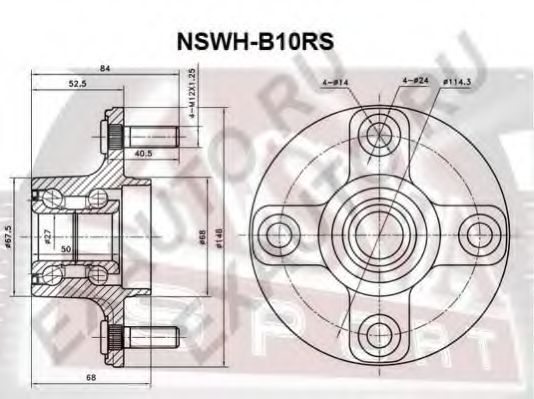 Ступица колеса ASVA NSWH-B10RS