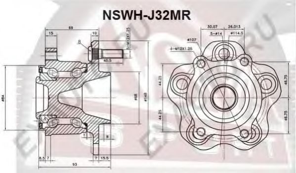 Ступица колеса ASVA NSWH-J32MR