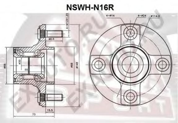 Ступица колеса ASVA NSWH-N16R