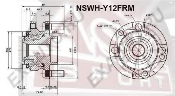 Ступица колеса ASVA NSWH-Y12FRM