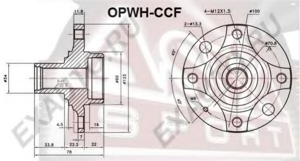 Ступица колеса ASVA OPWH-CCF