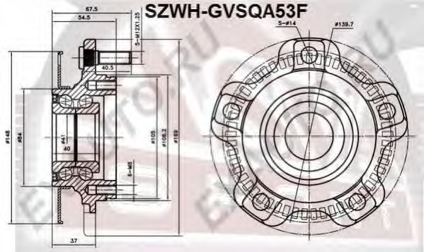 Ступица колеса ASVA SZWH-GVSQA53F