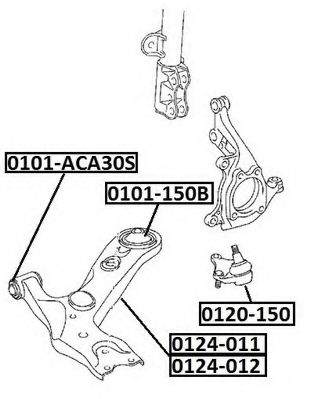 Подвеска, рычаг независимой подвески колеса ASVA 0101-150B