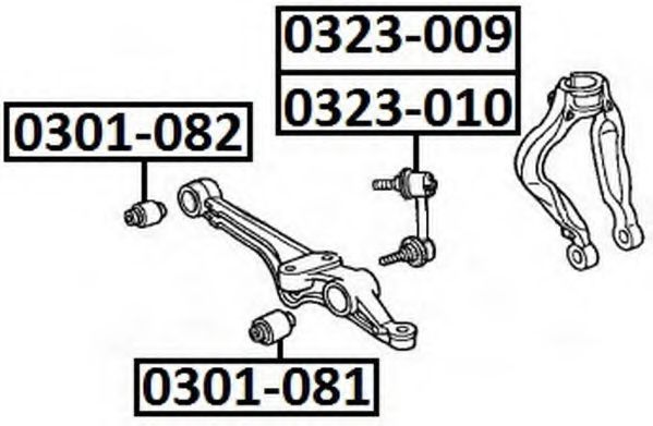 Тяга / стойка, стабилизатор ASVA 0323-009