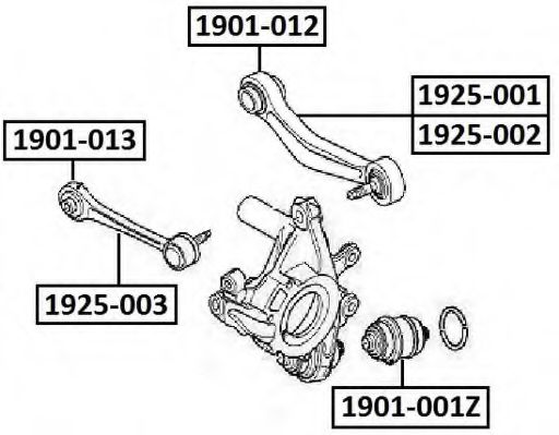 Подвеска, рычаг независимой подвески колеса ASVA 1901-012