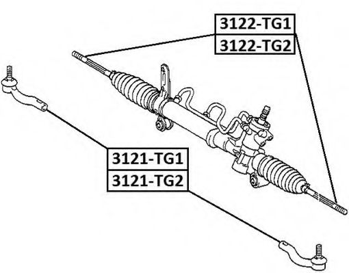 Наконечник поперечной рулевой тяги ASVA 3121-TG2